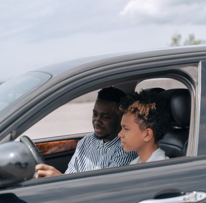 Instructor and learner in a dual-control car